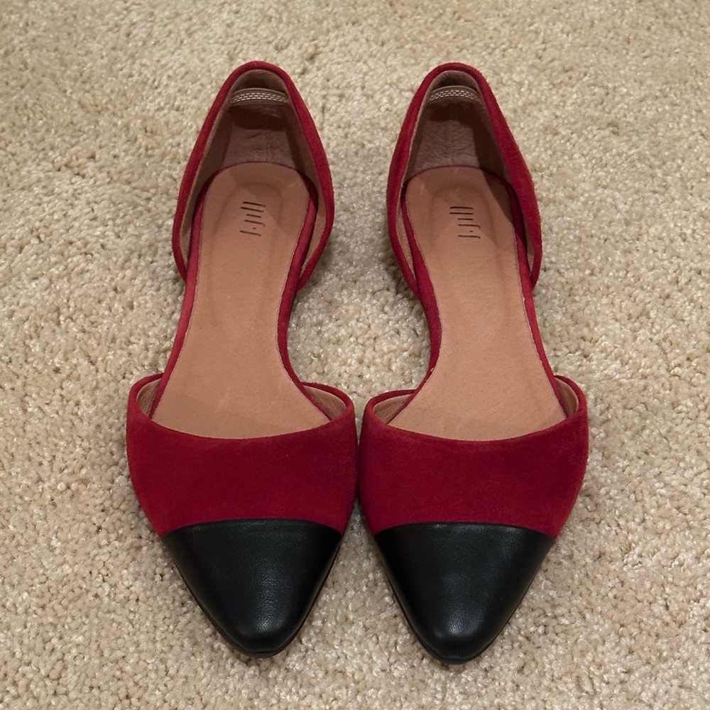 J. Jill Red and Black Women's Flats